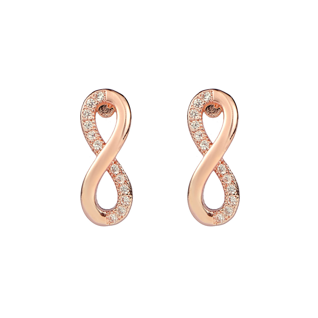 Limitless Infinity Twist White Earrings