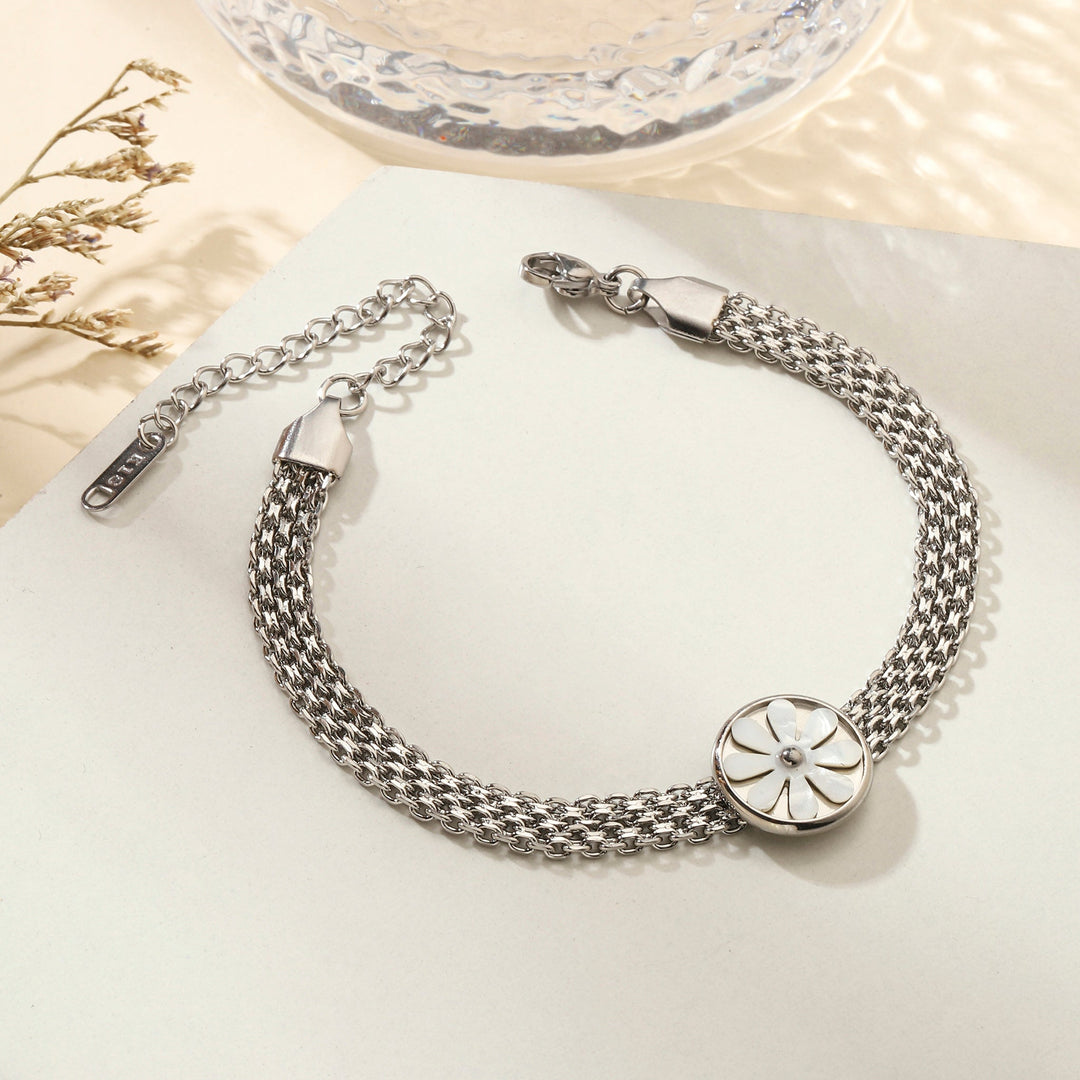 Quaint Flora Silver Bracelet - Salty Accessories