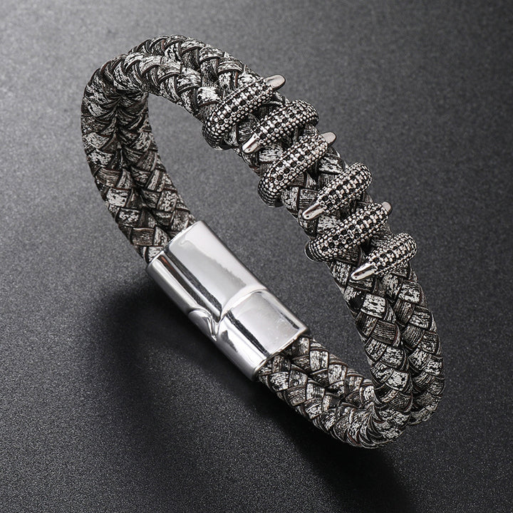Animal Print Clawed Bracelet - Silver
