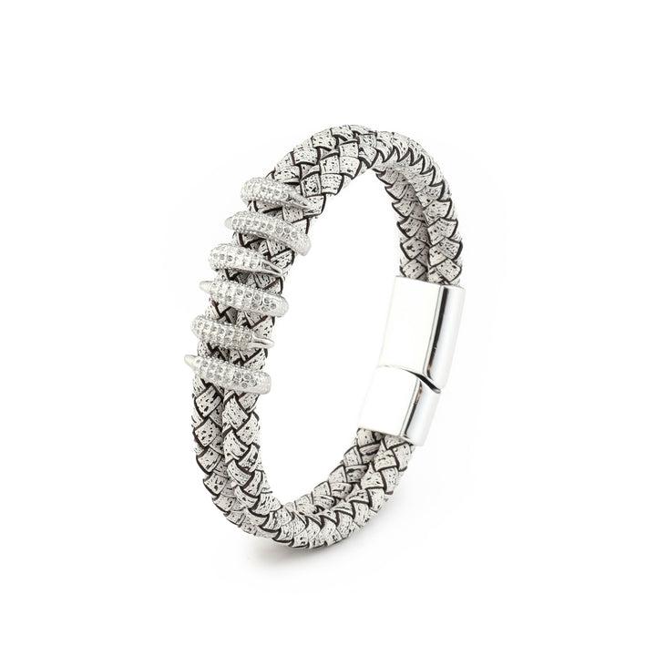 Animal Print Clawed Bracelet - Silver
