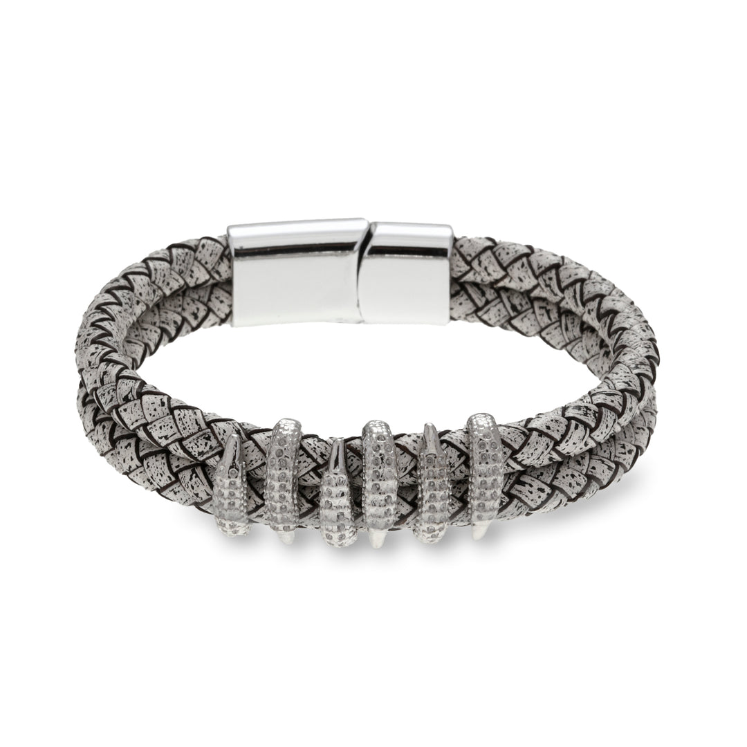 Animal Print Clawed Bracelet - Silver
