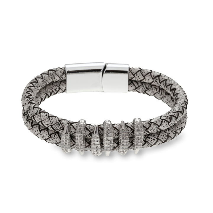 Animal Print Clawed Bracelet - Silver