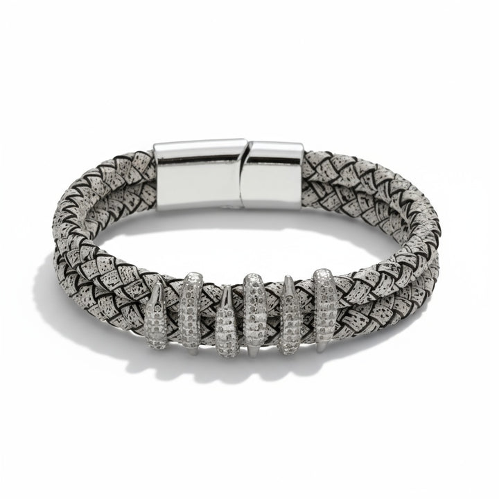 Animal Print Clawed Bracelet - Silver