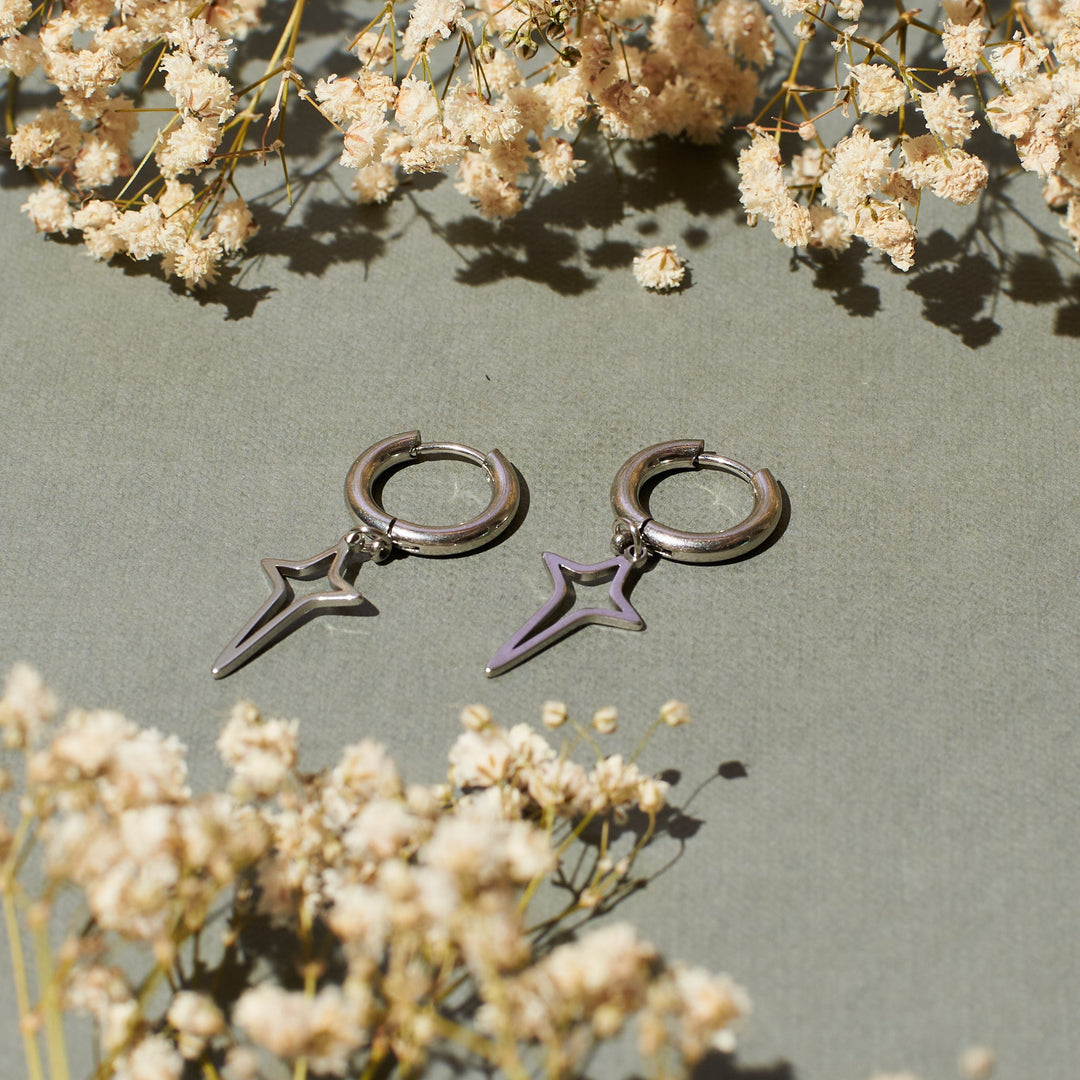 Silver Stardust Earrings