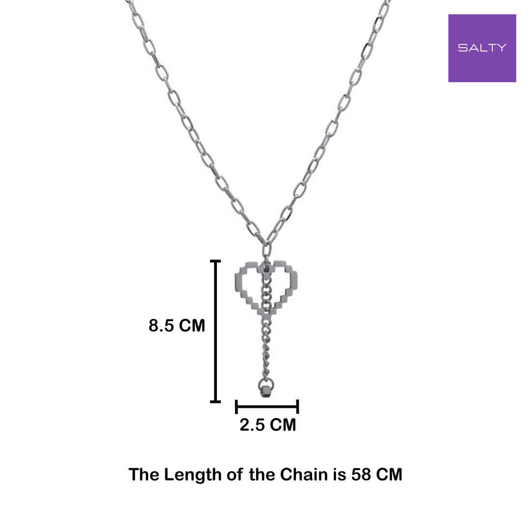 Cute In Love Silver Chain
