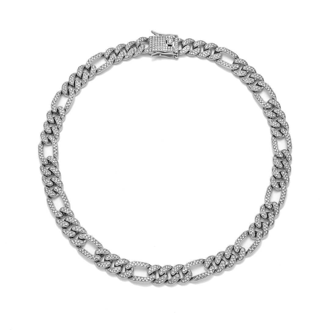 Anarchy Silver Punk Necklace