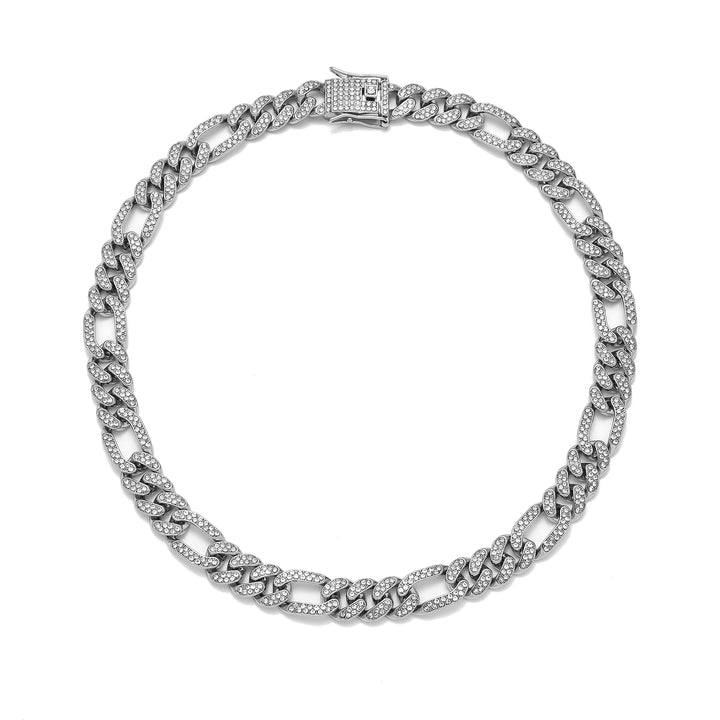 Anarchy Silver Punk Necklace