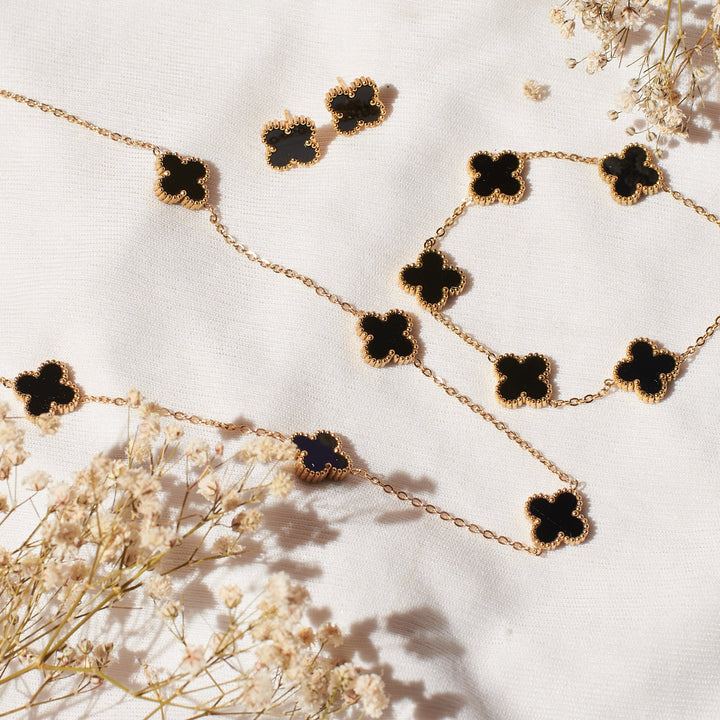 Midnight Clover Affair Jewellery Set
