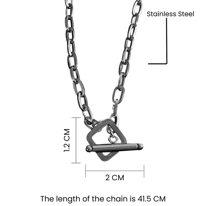 Minimal Toggle Silver Chain