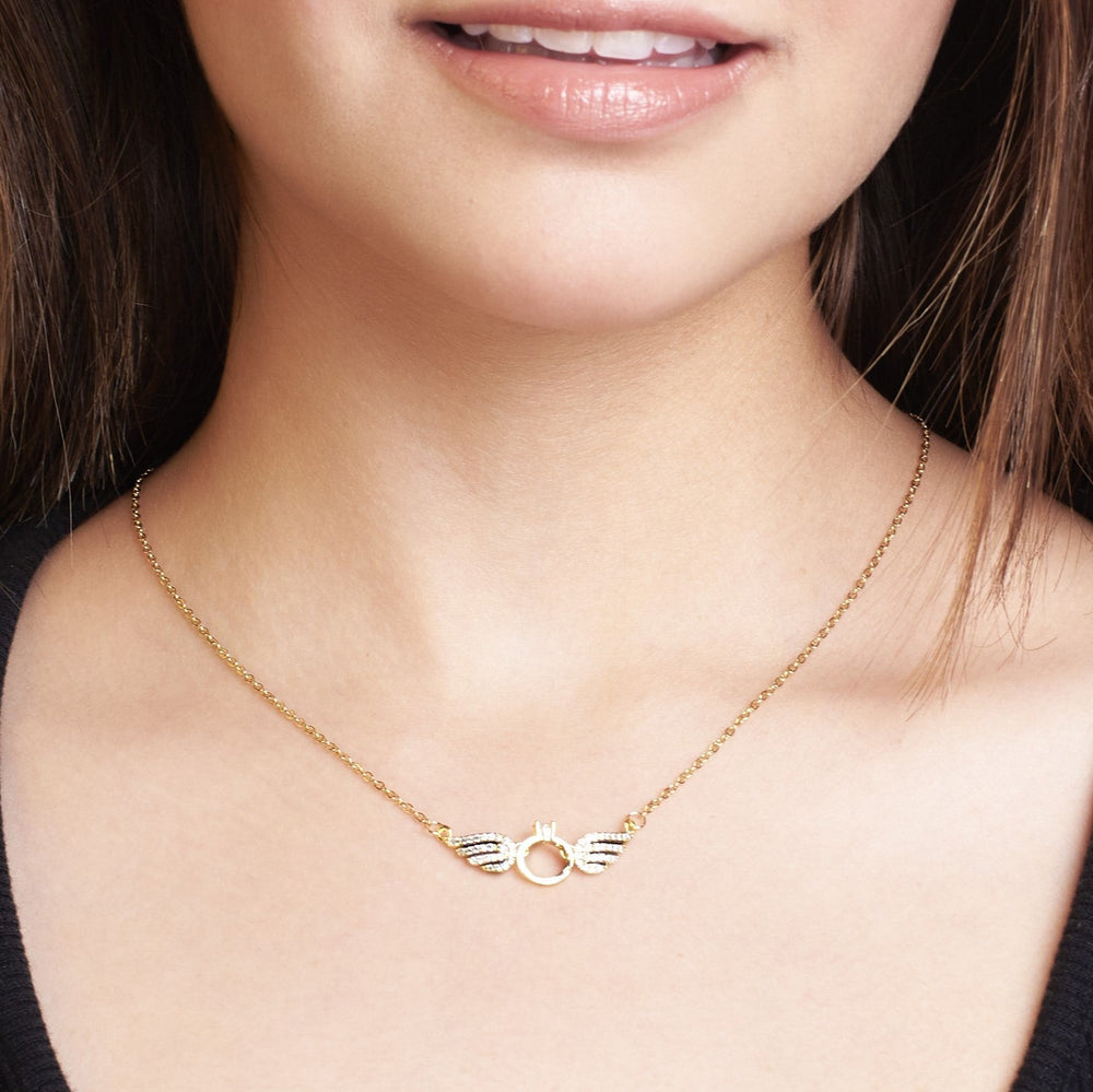 Angel Wings Necklace - Gold - Salty Accessories