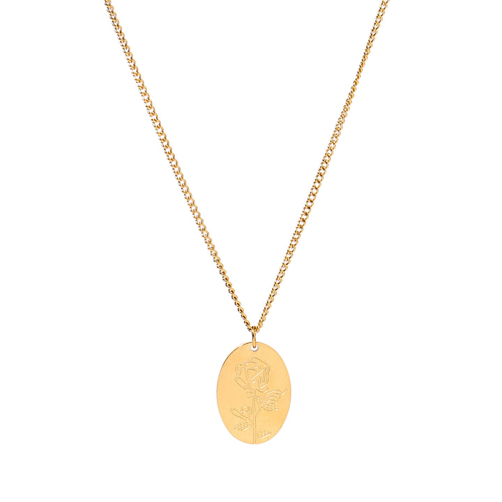 Rose Impression Charm Gold necklace
