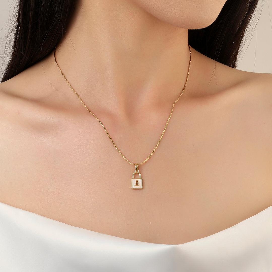 Locked Up Gold Necklace