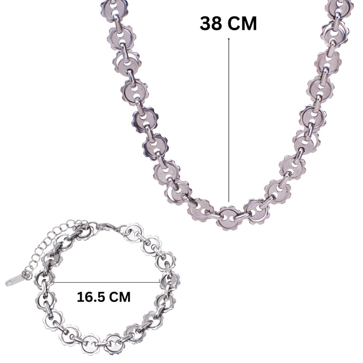 Starlit Elegance Silver Celestial Jewellery Set