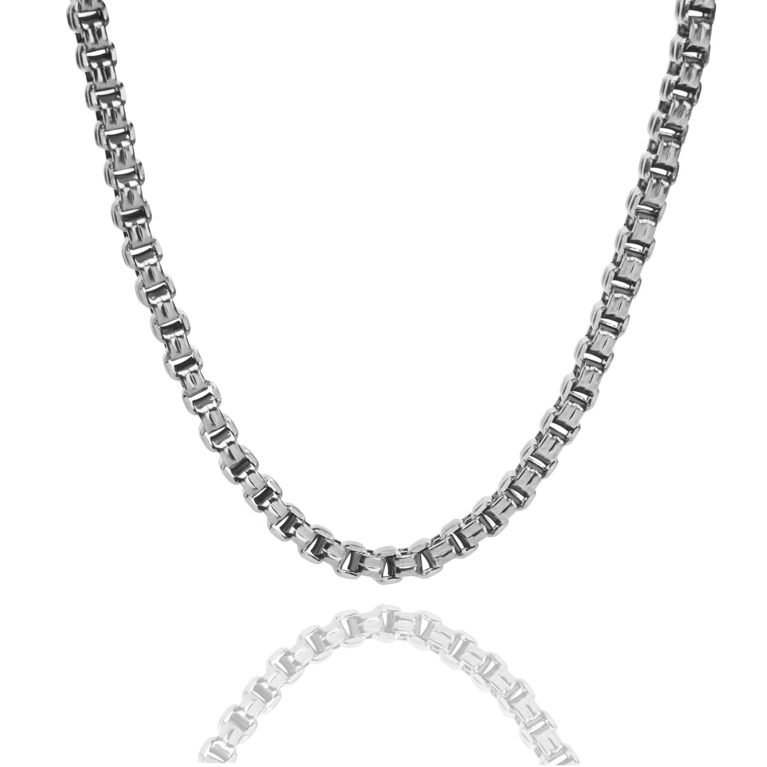 Bold Link Silver Necklace