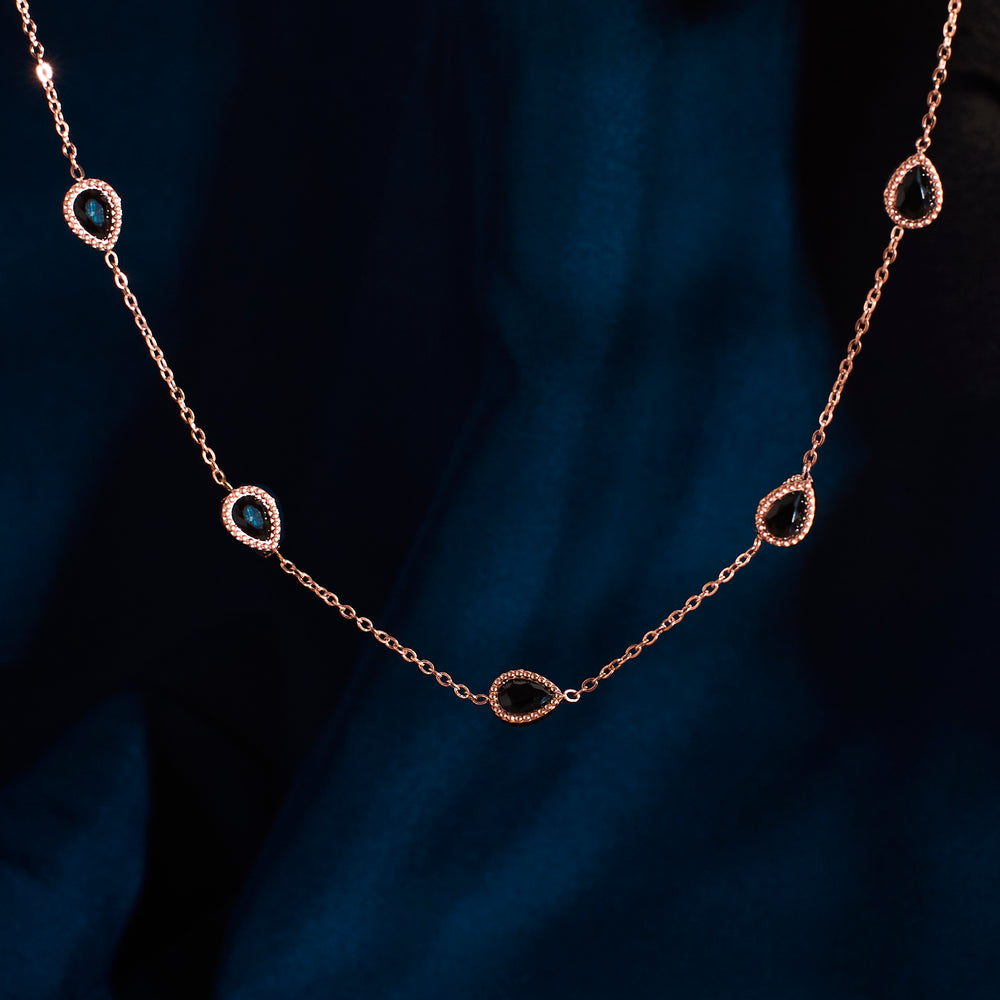 Serenity Black Stone Necklace - Salty Accessories