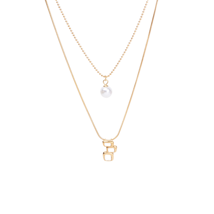 Dainty Pearl Drop Gold Necklace - Salty Accessories