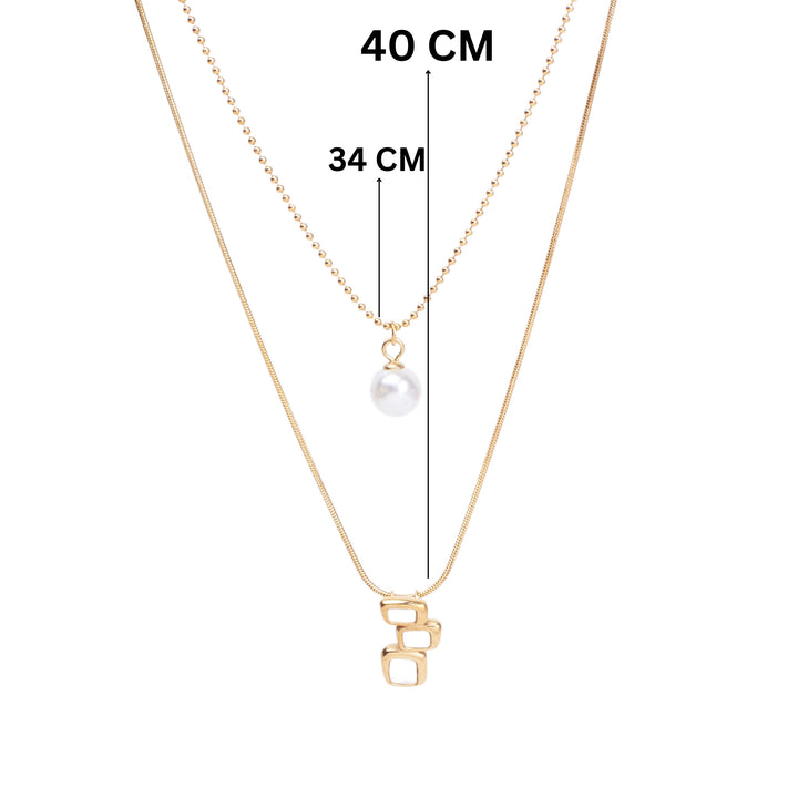 Dainty Pearl Drop Gold Necklace - Salty Accessories