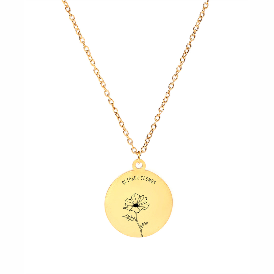 Birth Month Floral Necklace