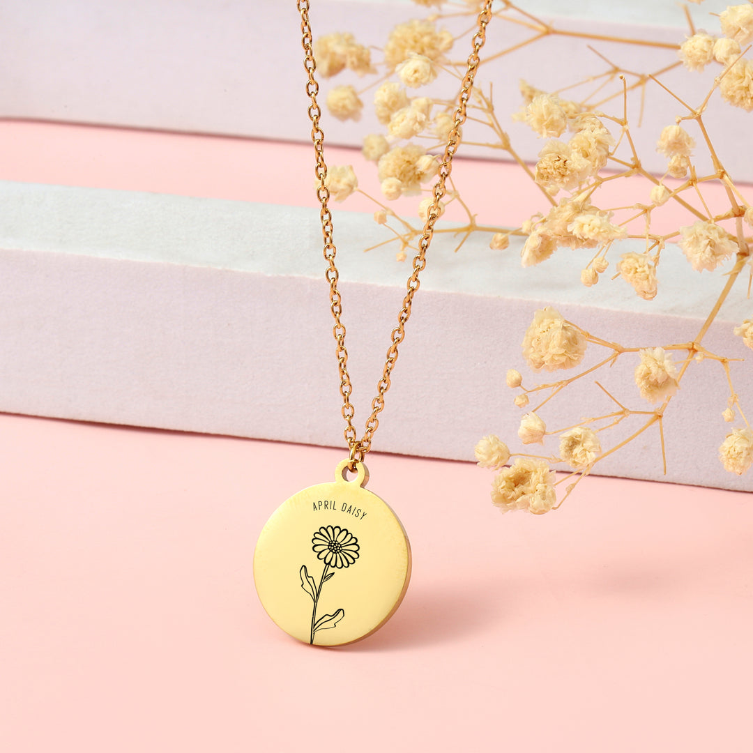 Birth Month Floral Necklace - Salty Accessories