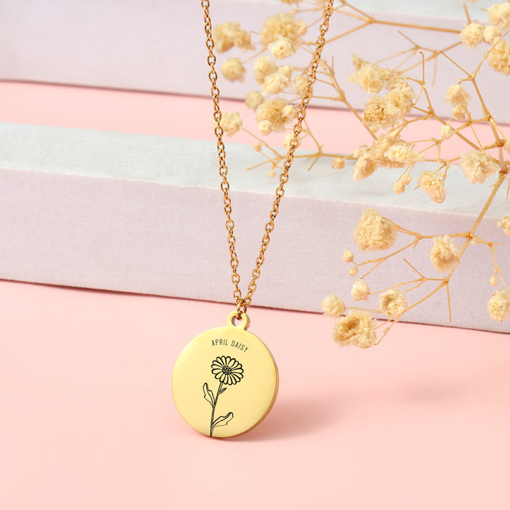 Birth Month Floral Necklace - Salty Accessories