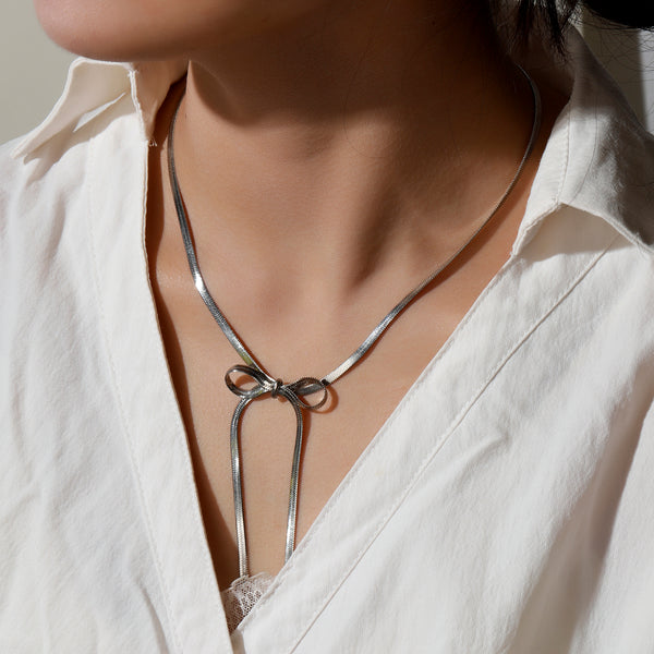 Celestial Bow Silver Necklace