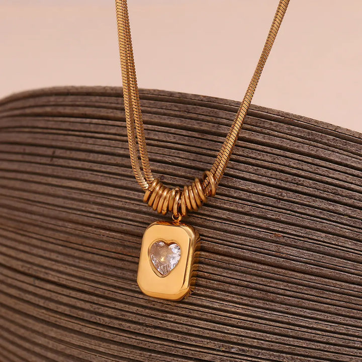 Sweetheart Vintage Gold Necklace