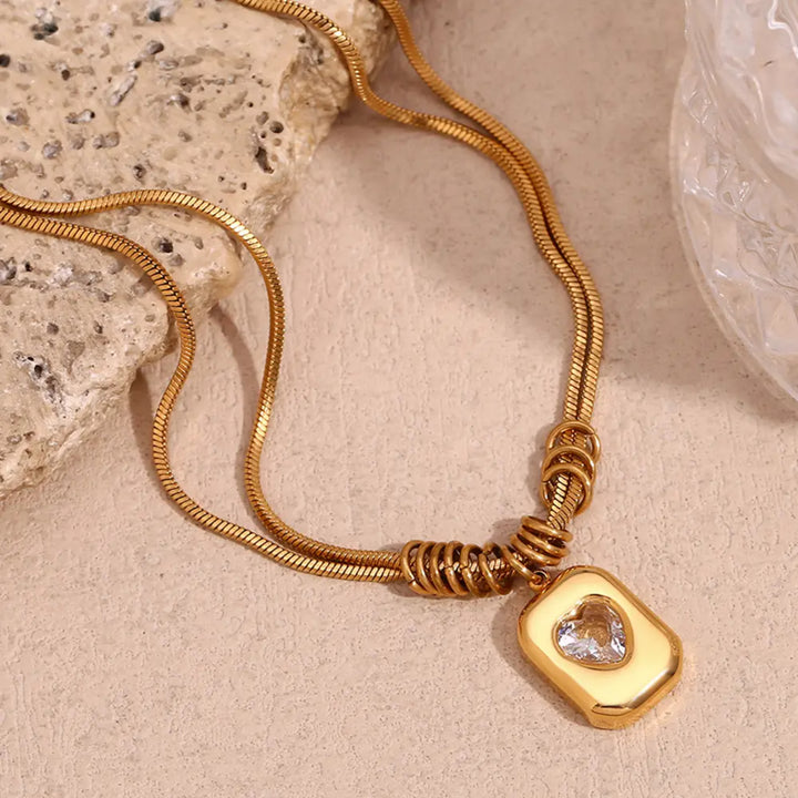 Sweetheart Vintage Gold Necklace
