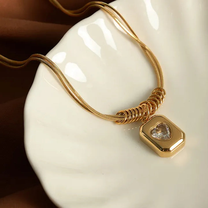 Sweetheart Vintage Gold Necklace