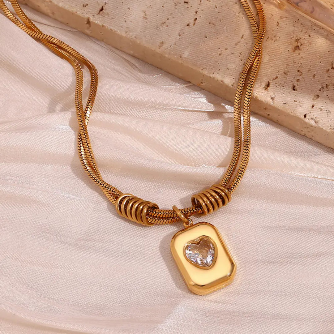 Sweetheart Vintage Gold Necklace
