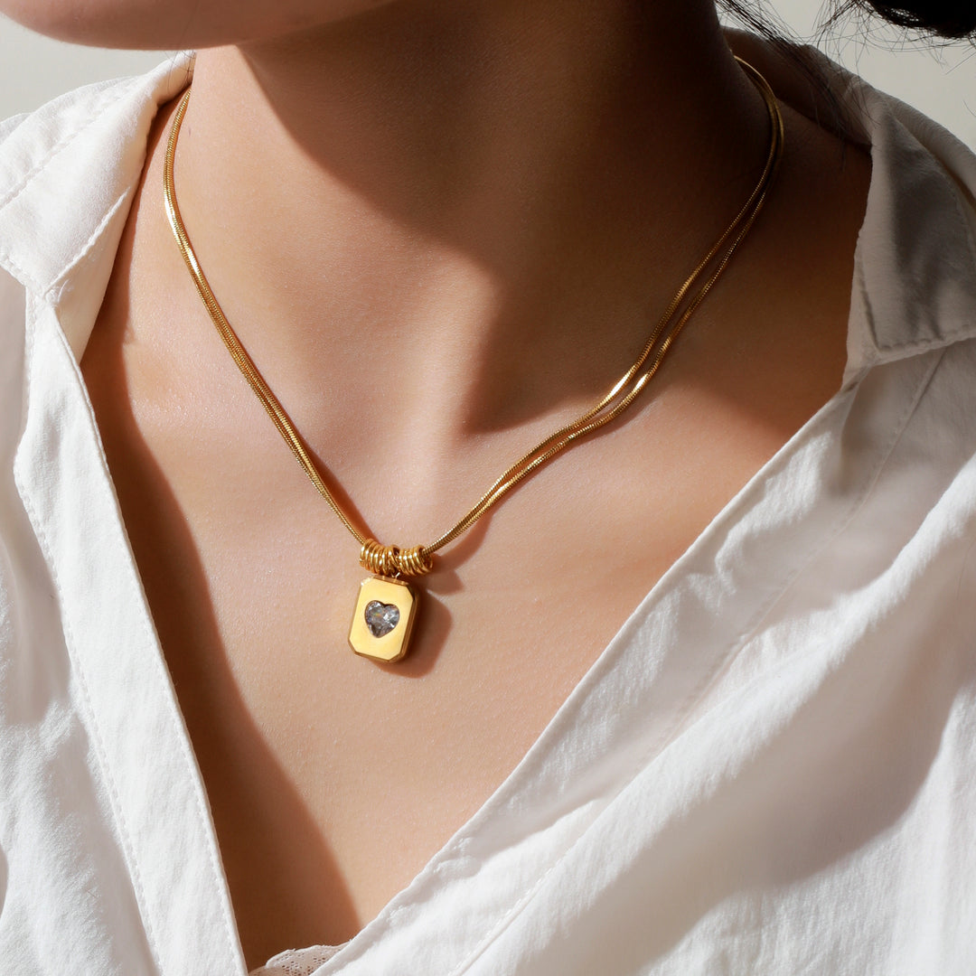 Sweetheart Vintage Gold Necklace