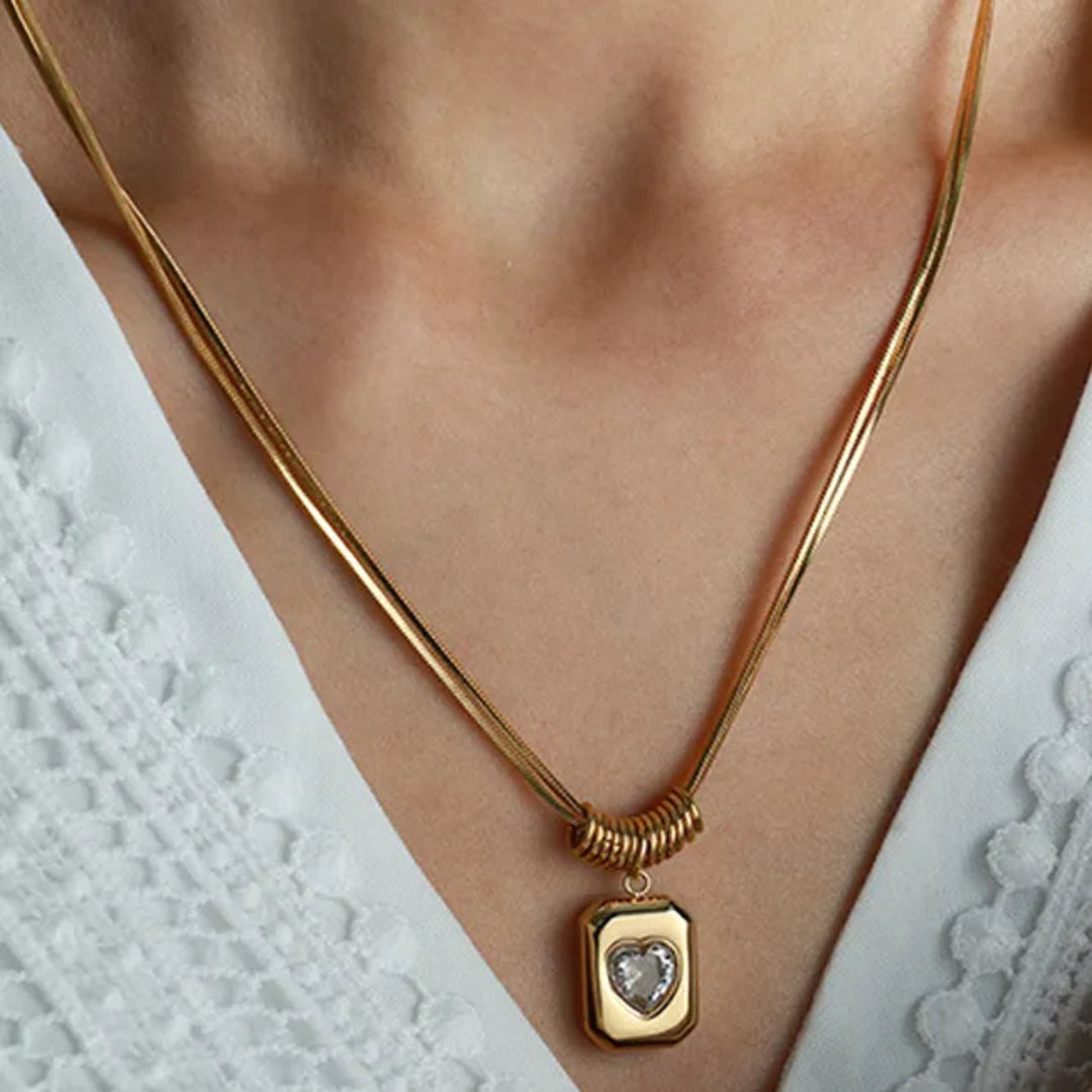 Sweetheart Vintage Gold Necklace