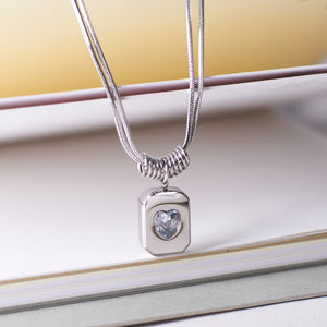 Sweetheart Vintage Silver Necklace