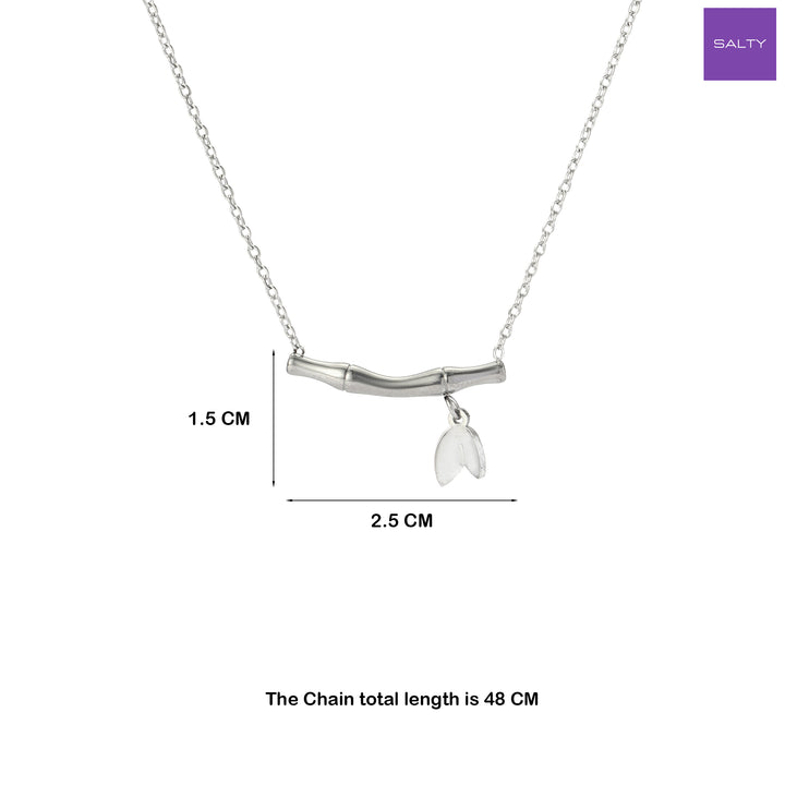 Bamboo Bloom Silver Necklace
