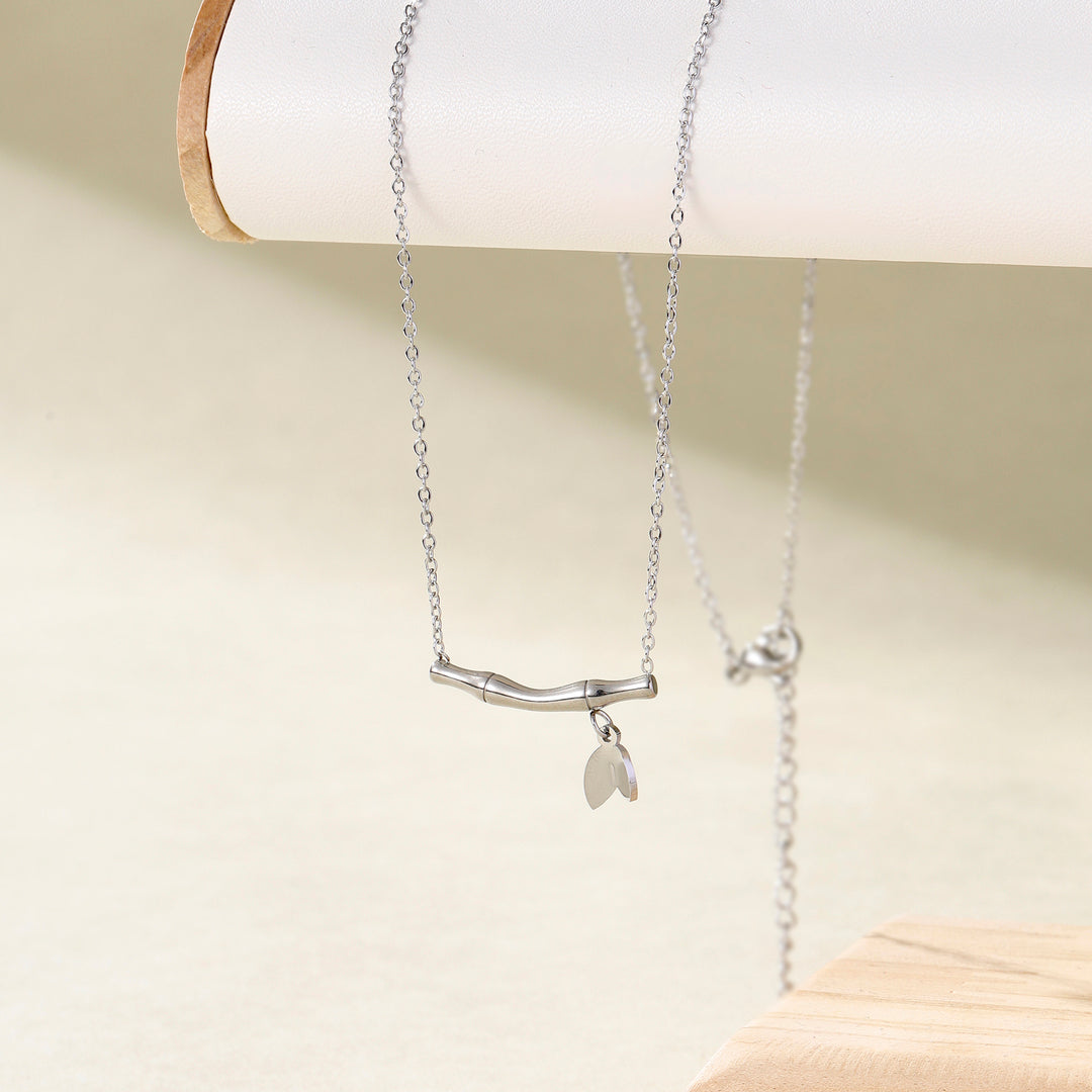 Bamboo Bloom Silver Necklace
