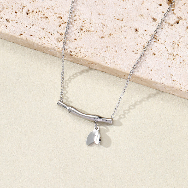 Bamboo Bloom Silver Necklace