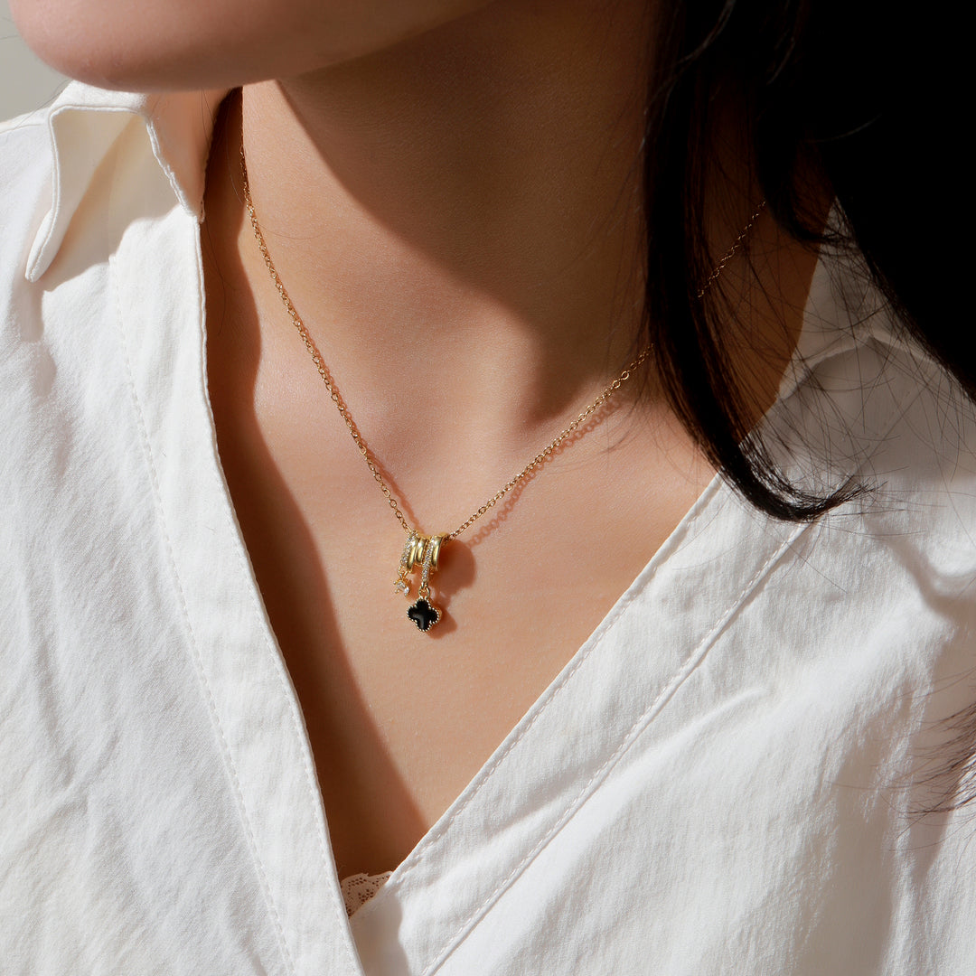 Cloverte Studded Necklace