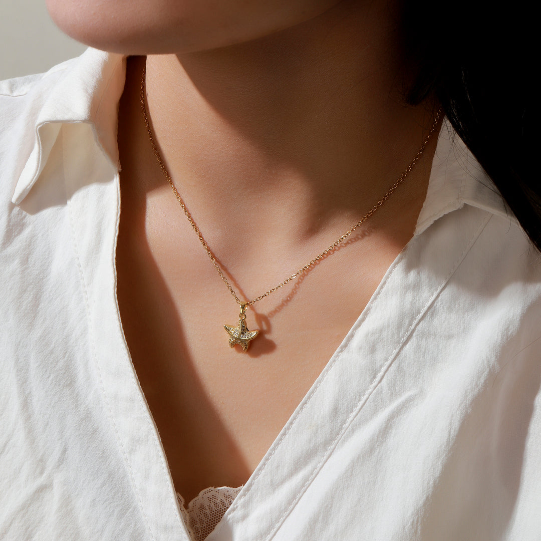 Star of the Sea Gold Necklace