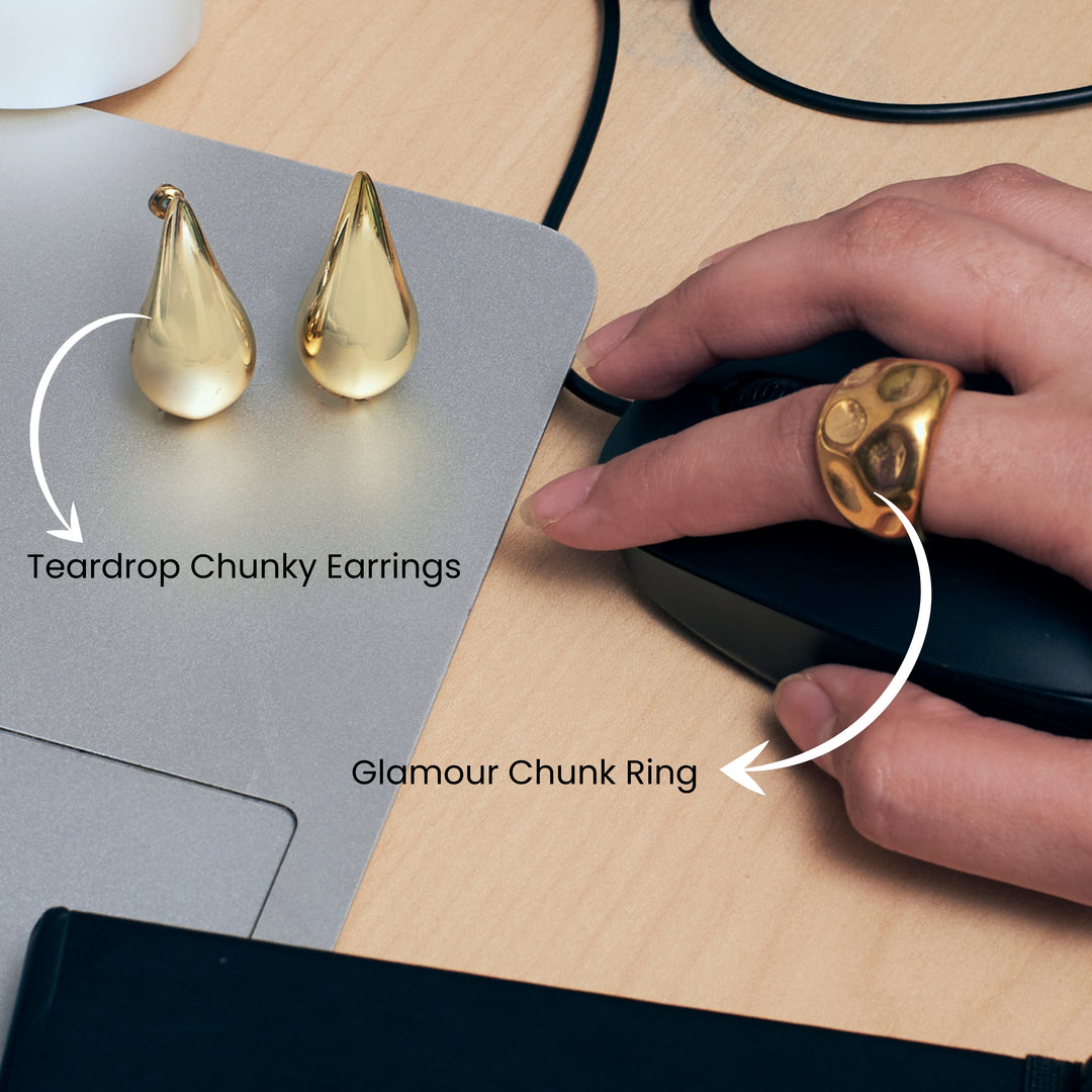 Fierce Allure Ring and  Earrings Combo