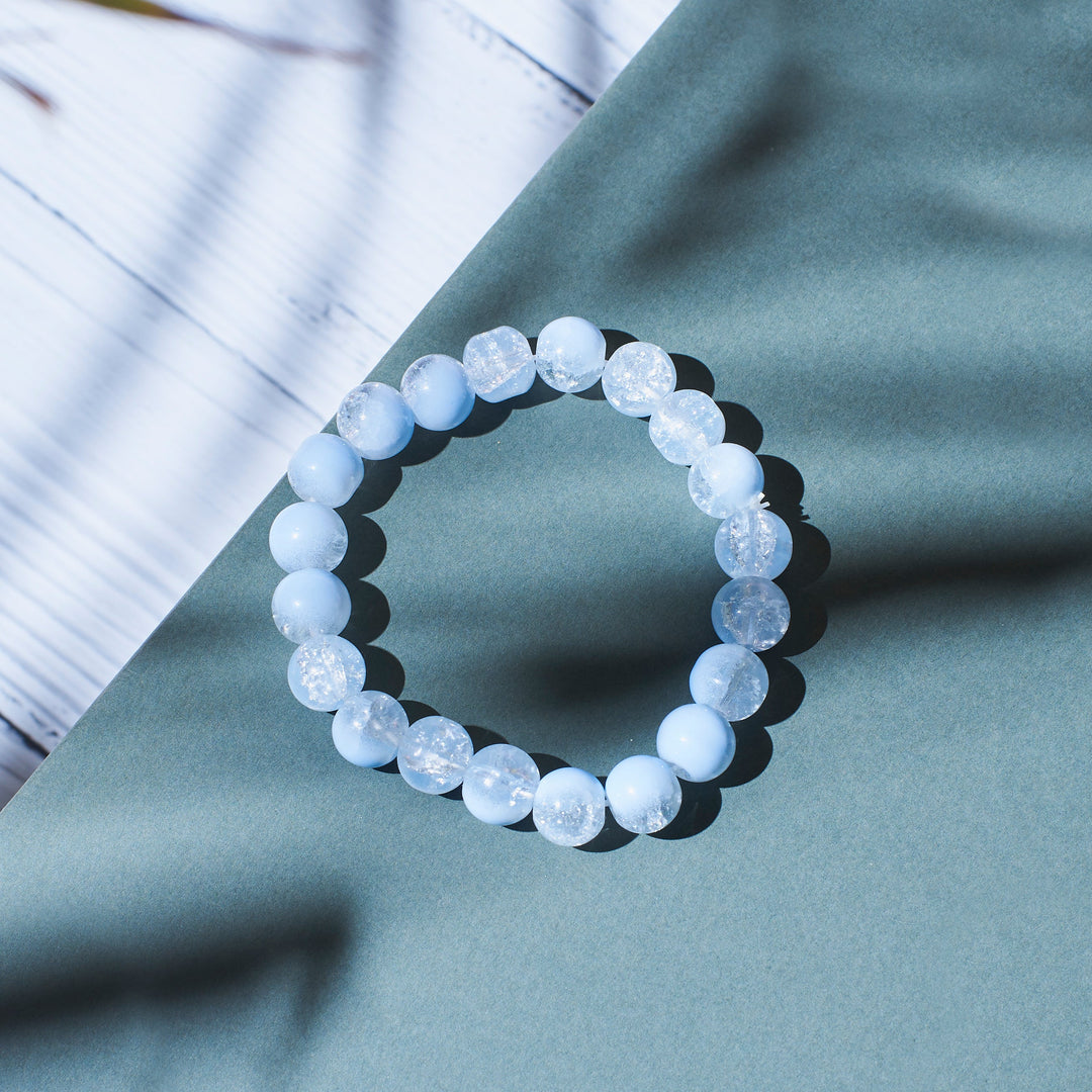 Precious Blue Stone Beaded Bracelet