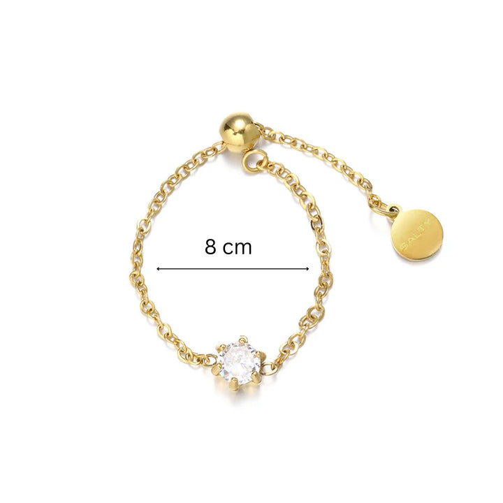Champagne Self-Love Chain Ring