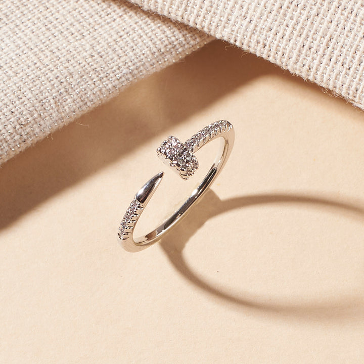 Malia Studded Silver Ring
