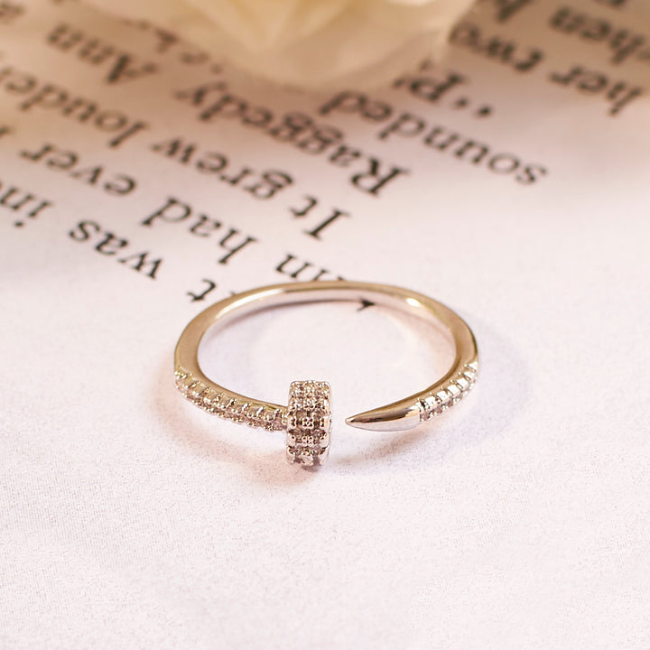 Malia Studded Silver Ring