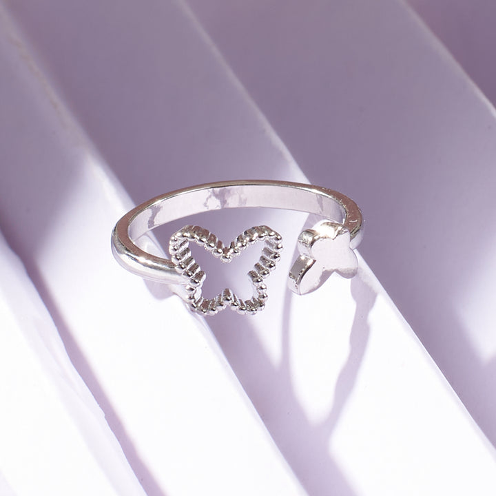 Little Butterflies Silver Ring