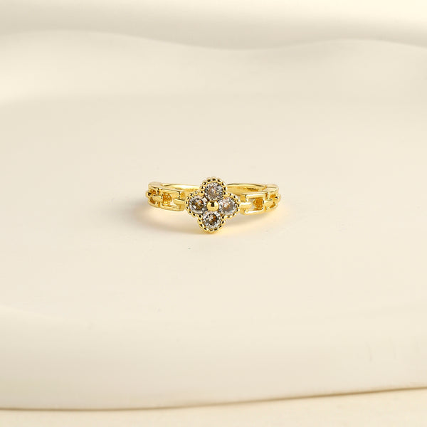 Adjustable Bloom Link Ring