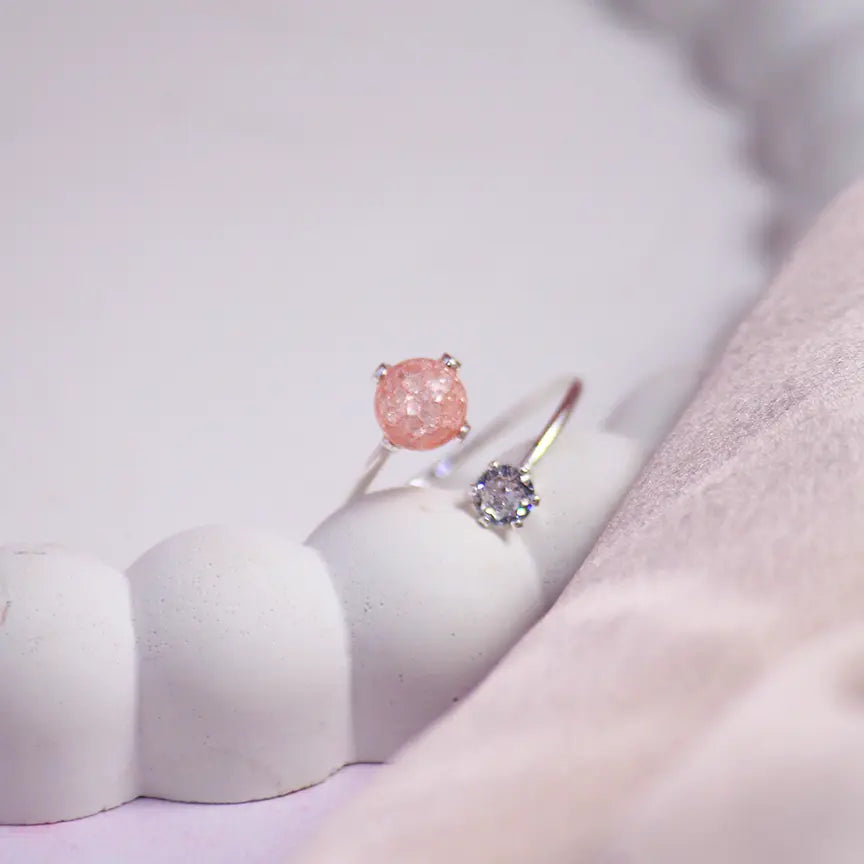 Rubellite Charm Ring