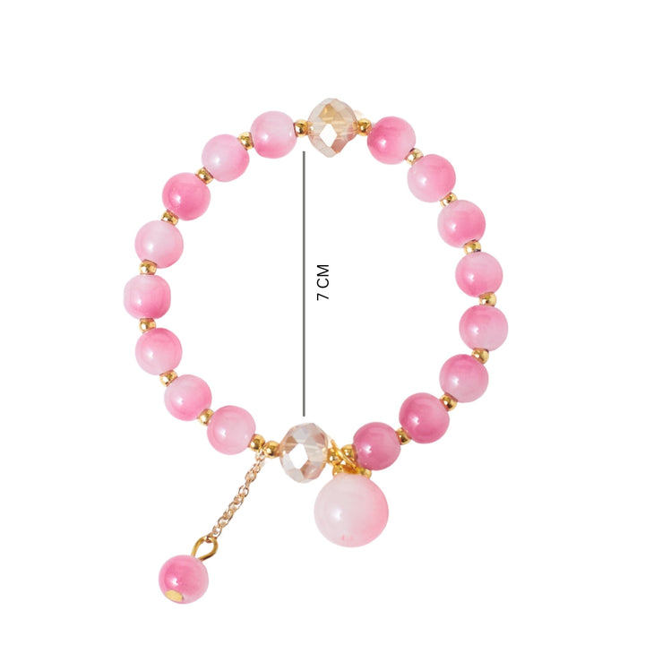 Rustic Pink Beaded Bracelet