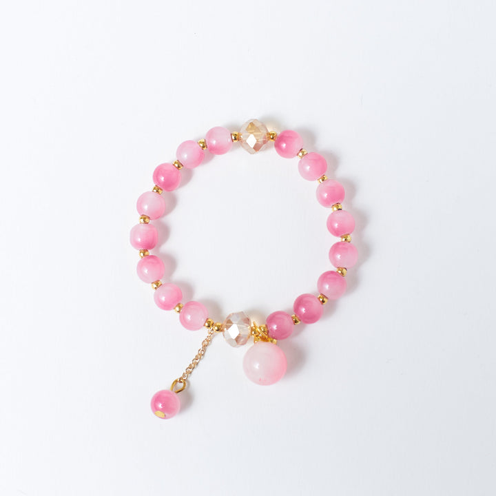 Rustic Pink Beaded Bracelet