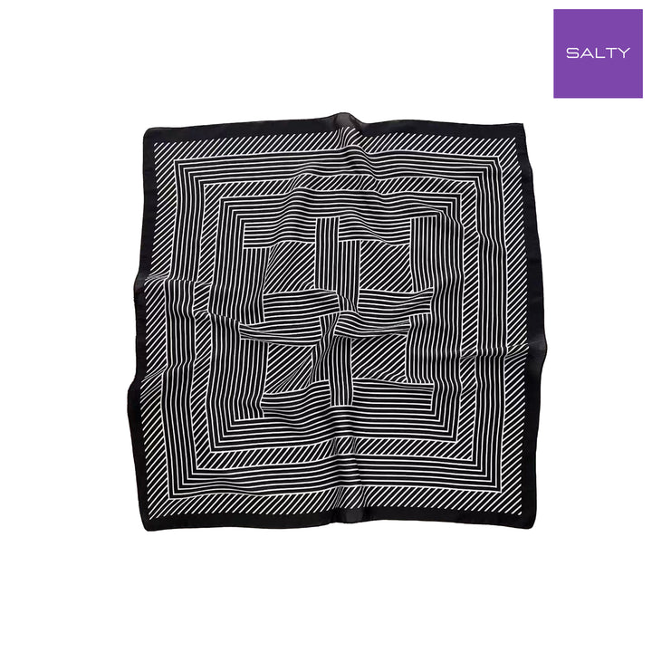 Black Striped Hair Scarf