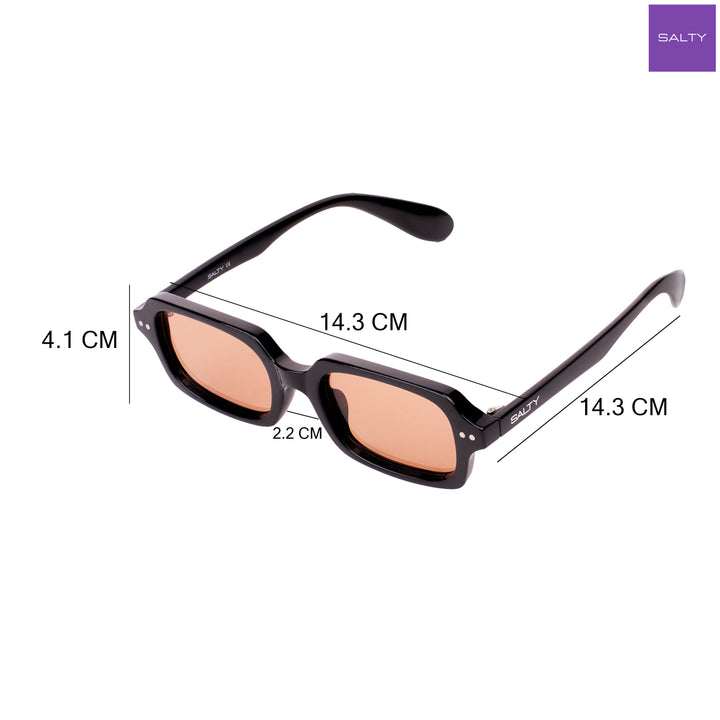 Jade Wink Brown Rectangular Sunglasses