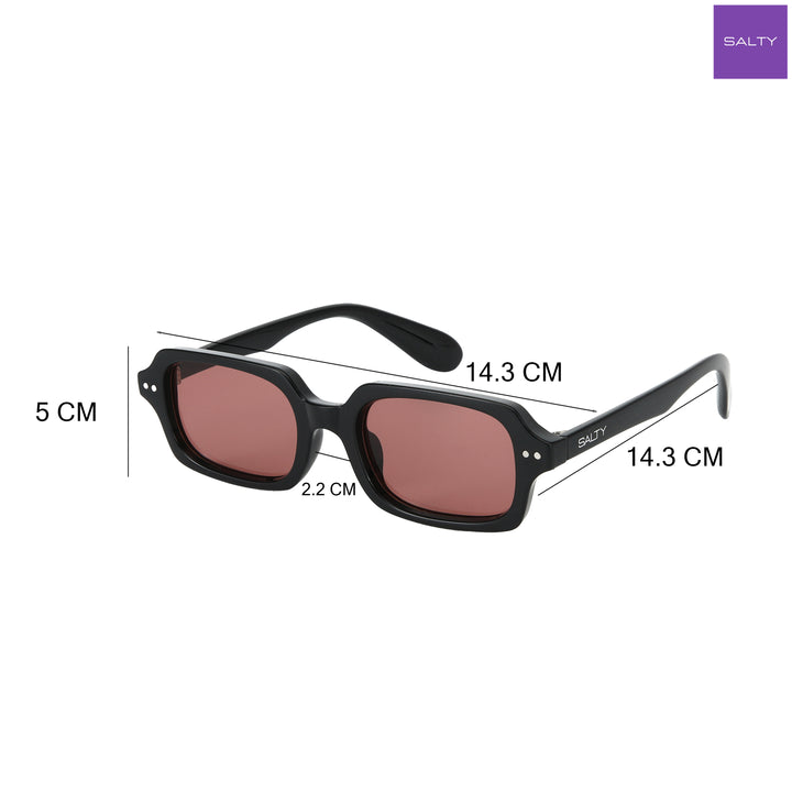 Jade Wink Pink Rectangular Sunglasses